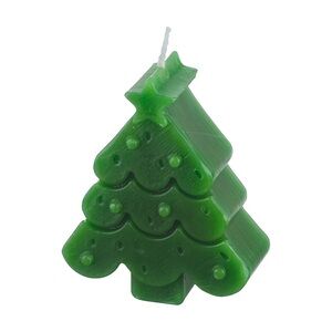 3 Merry Christmas Tree Shape Candle, 3 oz